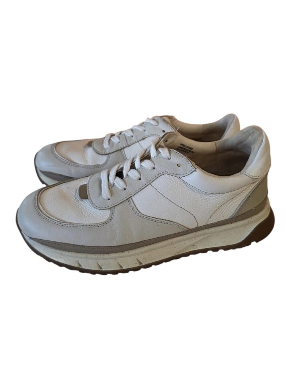 Madewell White and Tan Women's Leather Sneakers Retro Sporty 8 Shoes